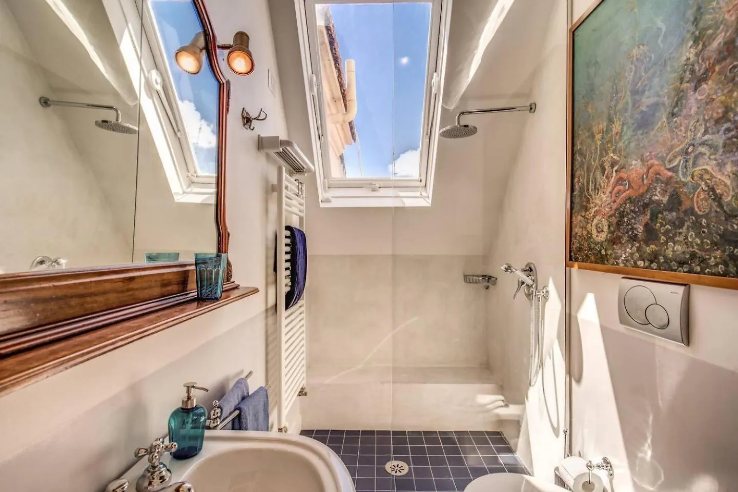 Attic With Terrace Overlooking St Peters Basilica Rome Italy