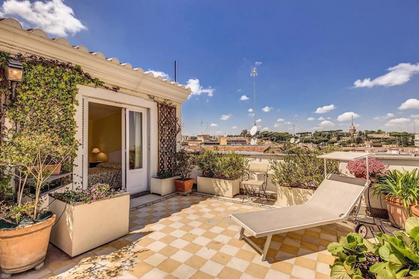 Apartment Attic With Terrace Overlooking St Peters Basilica Rome