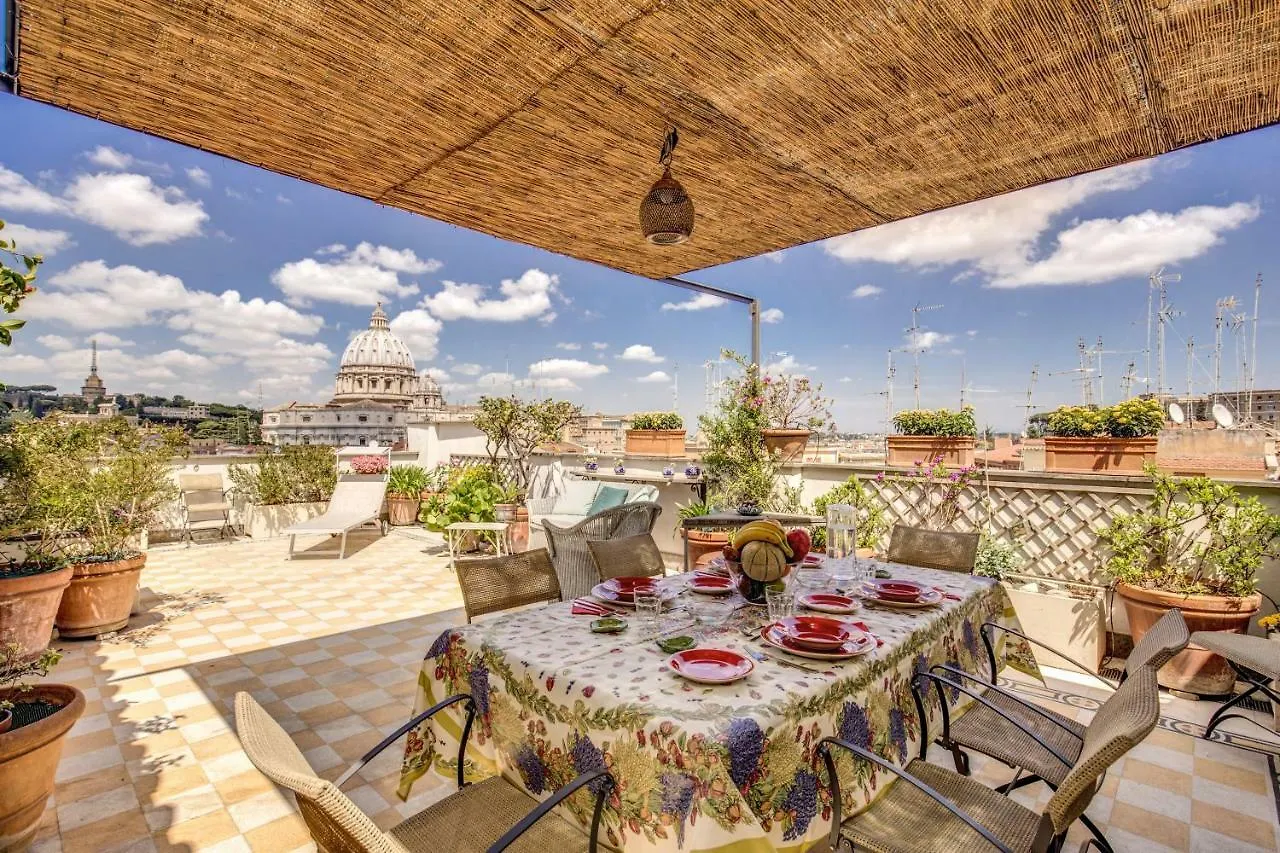 Attic With Terrace Overlooking St Peters Basilica Rome Apartment